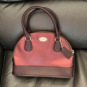 Coach shiny colorblock satchel